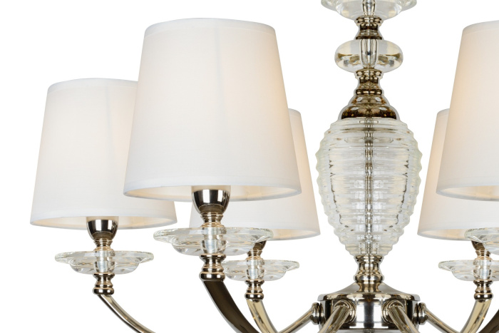 Подвесная люстра iLamp Hilarious P9397-6 Никель+белый