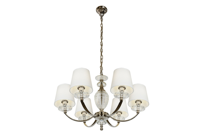 Подвесная люстра iLamp Hilarious P9397-6 Никель+белый