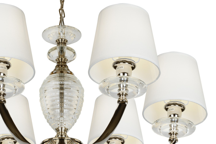 Подвесная люстра iLamp Hilarious P9397-6 Никель+белый