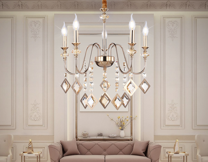 Подвесная люстра с хрусталем Ambrella light TR4955