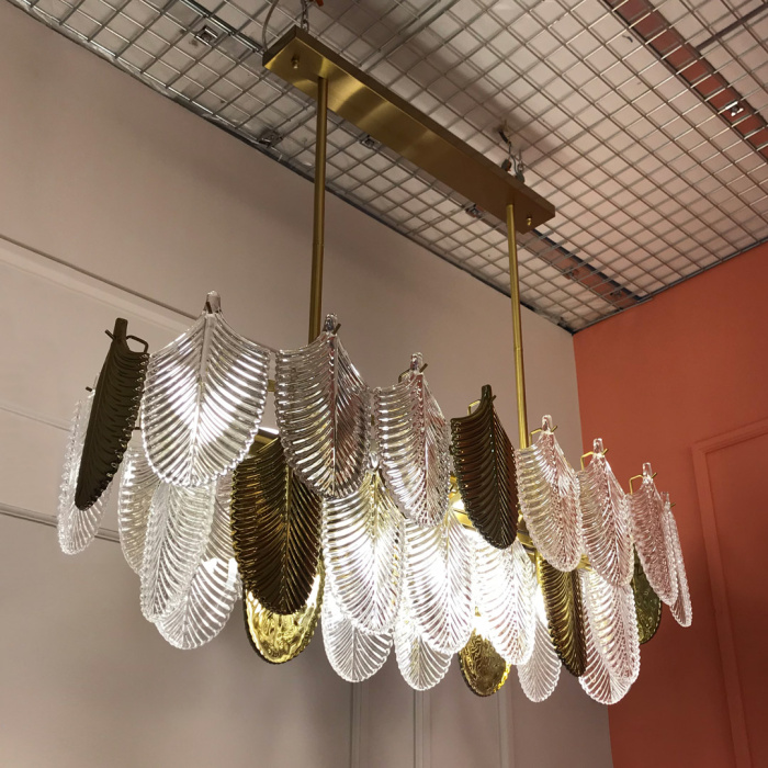 Люстра Cloyd BONGA-C C13 / L100 см - желт/бесцвет. стекло (арт.10599)