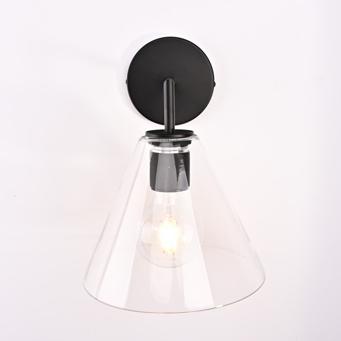 Бра RH Utilitaire Funnel Shade Single Sconce Black ImperiumLoft