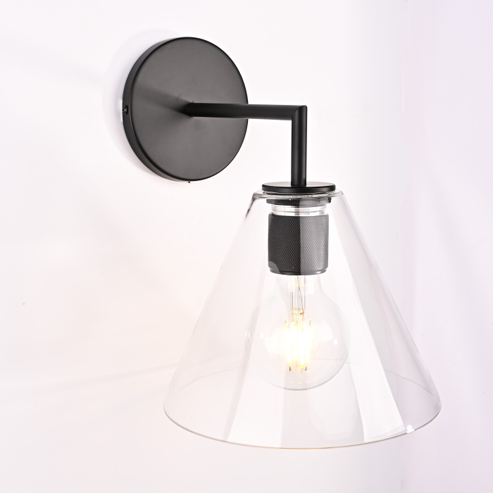 Бра RH Utilitaire Funnel Shade Single Sconce Black ImperiumLoft