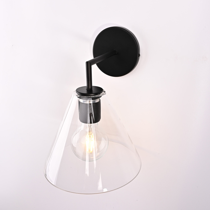 Бра RH Utilitaire Funnel Shade Single Sconce Black ImperiumLoft