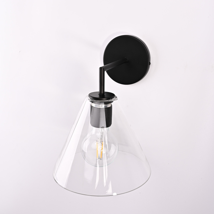 Бра RH Utilitaire Funnel Shade Single Sconce Black ImperiumLoft