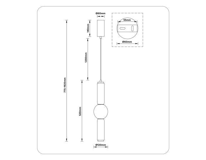 Подвесной светодиодный светильник HIGH LIGHT AMBRELLA LIGHT LH11023
