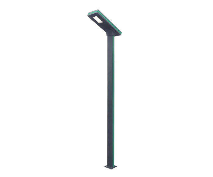 Светильник уличный Джон серый с солнечной батареей w13*8,5 h300 Led 36W (6000K) Декоративная подсветка зеленая. С пультом ДУ. Комплект состоит из 2х коробок Kink Light 09204-F,16(07)