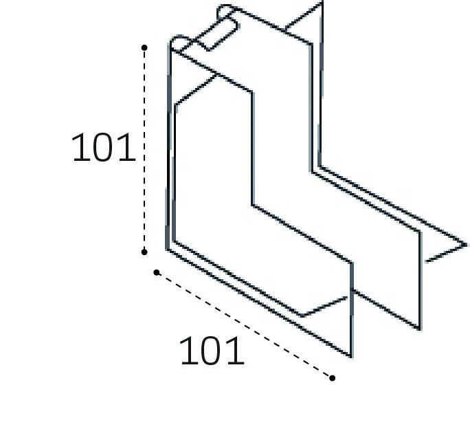 Соединитель вертикальный угловой ITALLINE IT09-9033 black