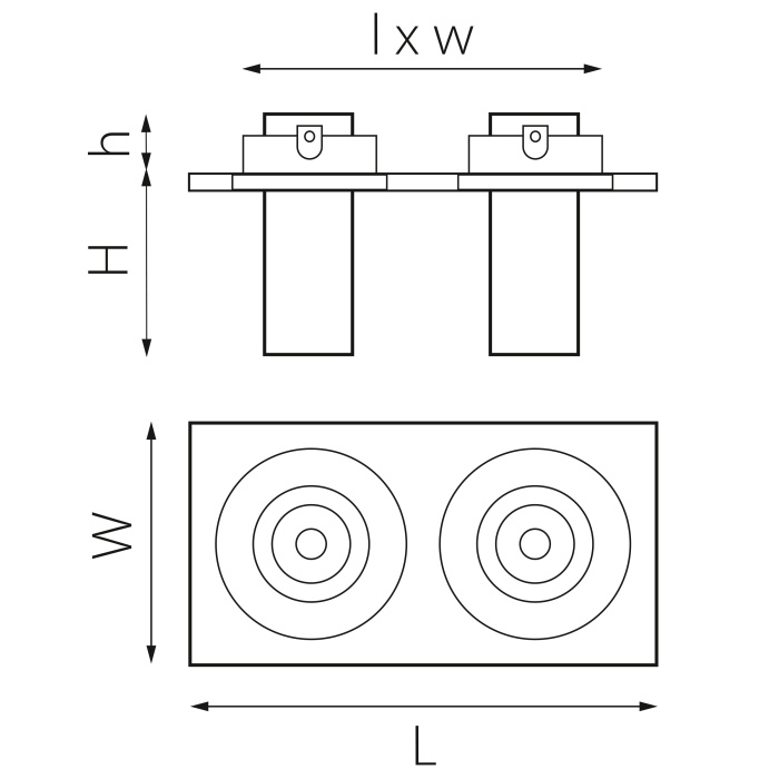 Комплект из светильника и рамки Intero Intero TUBO Lightstar i527274