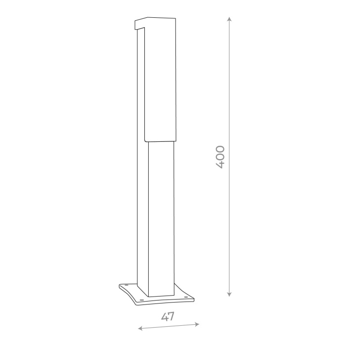 Светильник уличный наземный ST-Luce SL096.405.02 Черный/Белый LED 2*2W