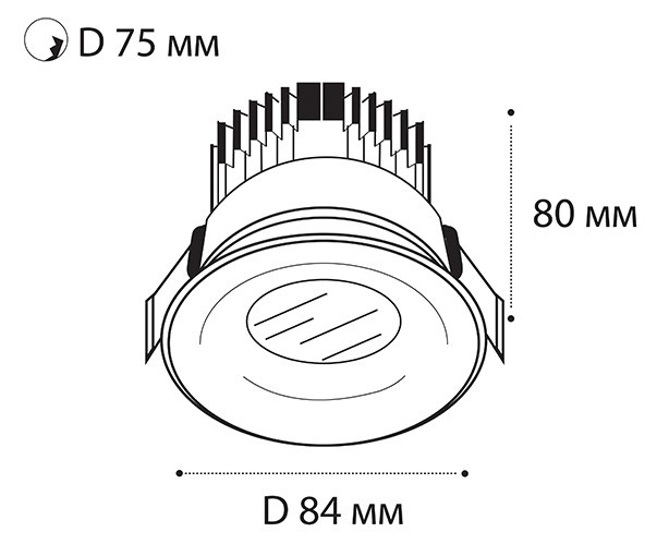 Светильник встраиваемый Italline IT06-6016 black 3000K