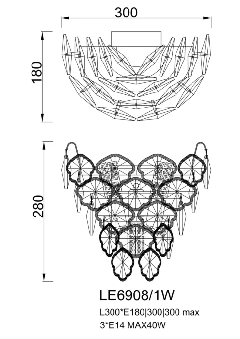 Настенный светильник Leon Florence LE6908/1W CH