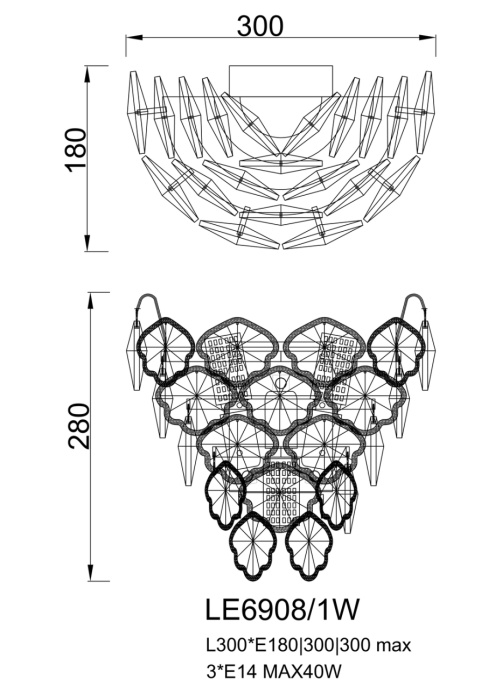 Настенный светильник Leon Florence LE6908/1W CH