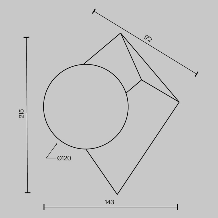 Настенный светильник Maytoni Cubeo MOD445WL-01B