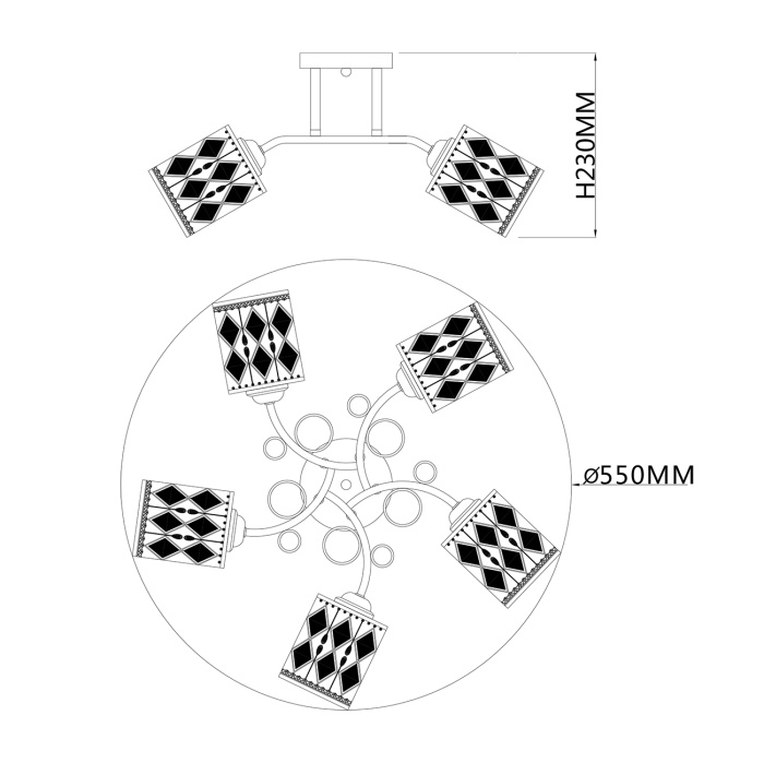 Потолочный светильник ARONIA ESCADA 1106/5PL
