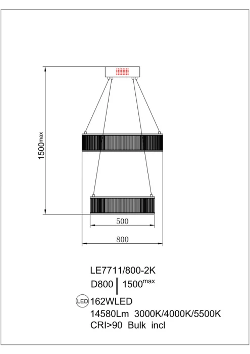 Подвесная люстра Leon Lumiere LE7769/800-2K Gold