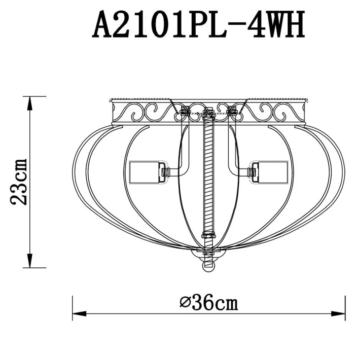 Потолочный светильник Arte Lamp VENEZIA A2101PL-4WH