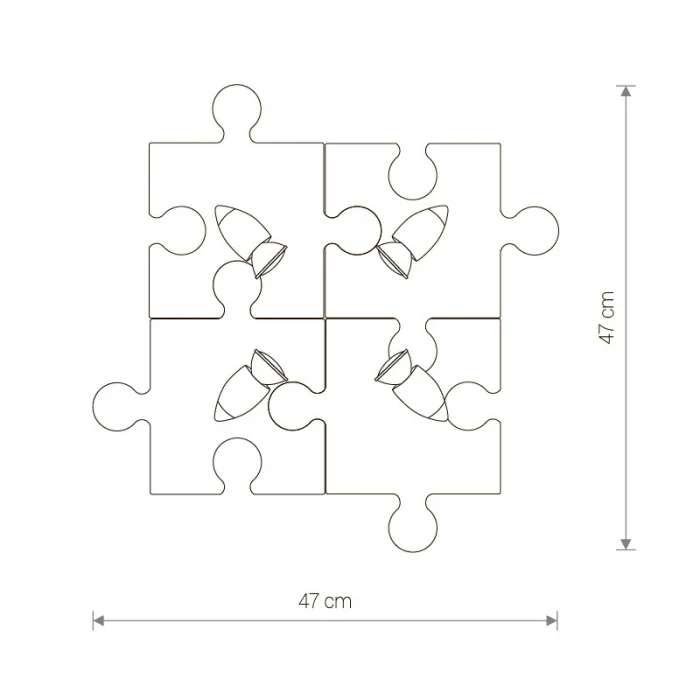 Настенно-потолочный светильник Nowodvorski Puzzle 6382