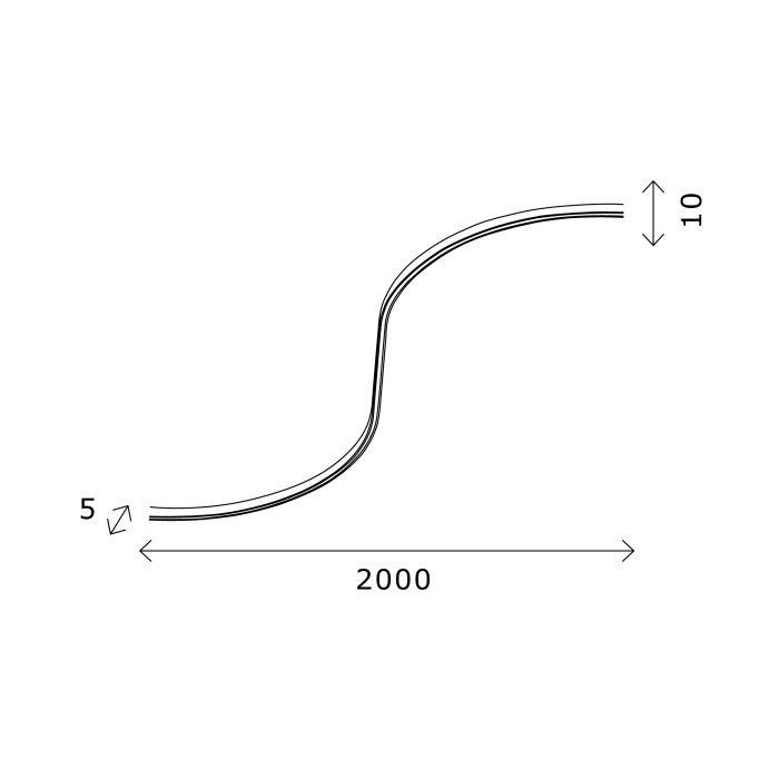 Гибкий светодиодный светильник Белый,Черный LED 1*16W 4000K 300Lm Ra>80 100° IP20 L2 00 ST668.446.16