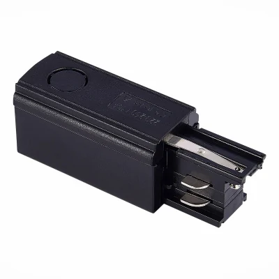 Левый Токоподвод для трехфазного шинопровода ST-Luce Черный ST030.409.10L