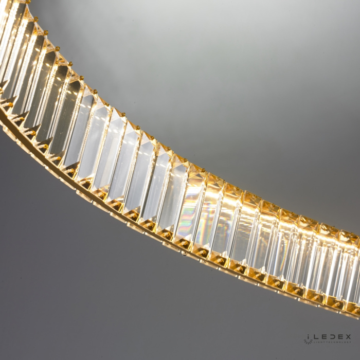 Подвесной светильник iLedex WOODSTOCK 10920P/1-38W-3000K-D1000 GOLD&CLEAR