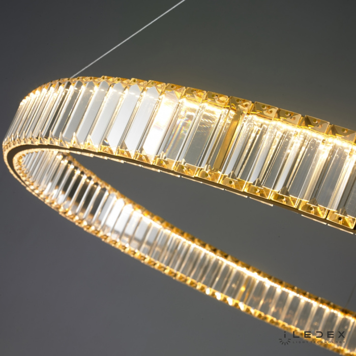 Подвесной светильник iLedex WOODSTOCK 10920P/1-38W-3000K-D1000 GOLD&CLEAR