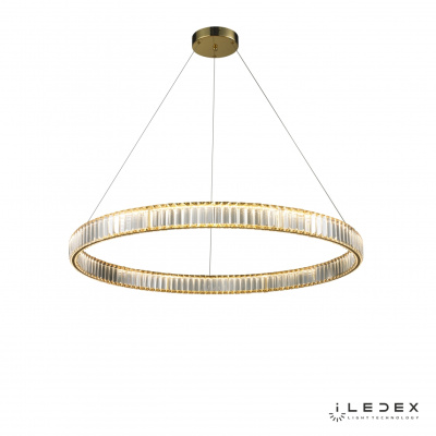 Подвесной светильник iLedex WOODSTOCK 10920P/1-38W-3000K-D1000 GOLD&amp;CLEAR