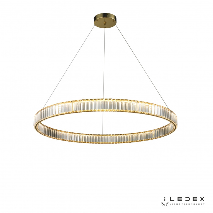 Подвесной светильник iLedex WOODSTOCK 10920P/1-38W-3000K-D1000 GOLD&CLEAR