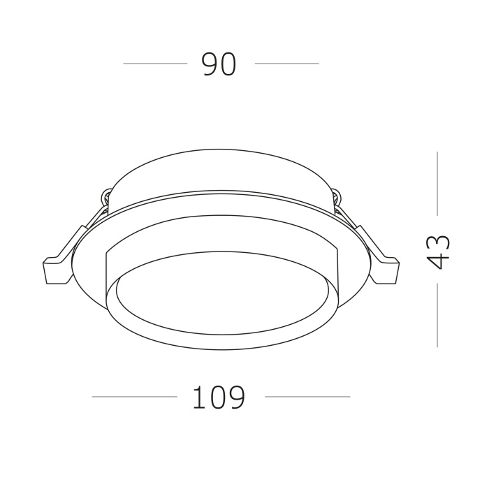 Светильник встраиваемый Белый GX53 1*50W IP20 D109xH43 220V Без ламп ST258.508.01