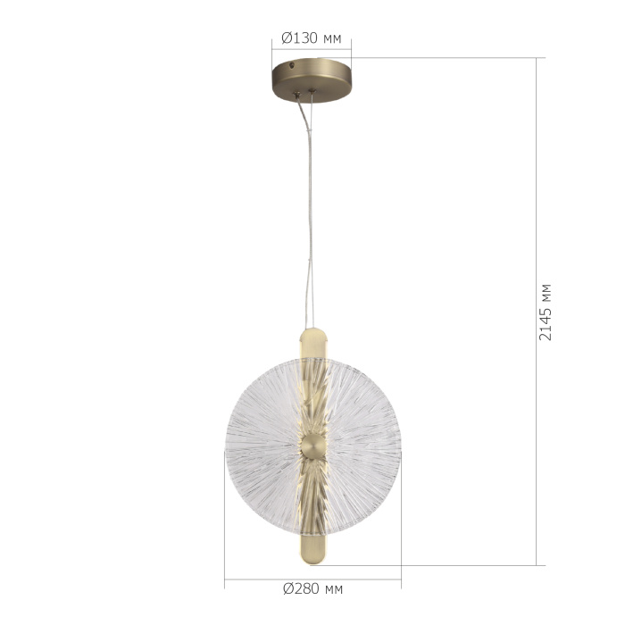 Светильник подвесной ST-Luce бронза/прозрачный LED 1*11W 4000K SL6141.303.01
