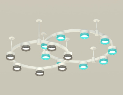 Комплект подвесного светильника Techno Ring с композитным хрусталем Ambrella light XR92211200