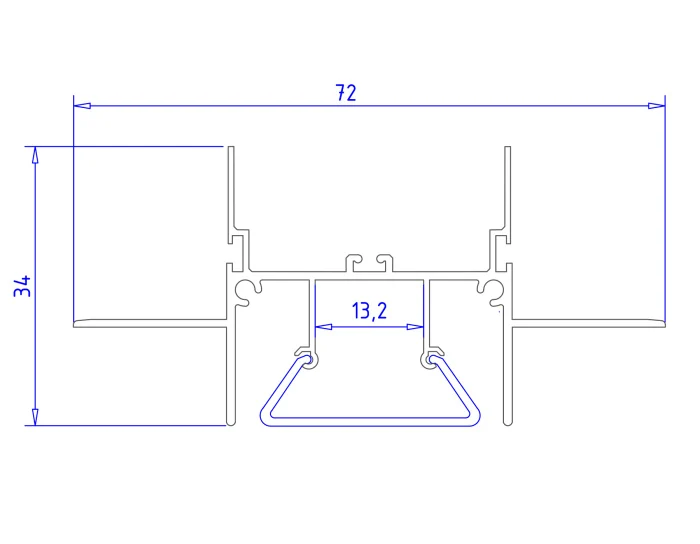 Алюминиевый профиль для натяжного потолка 72.2*34 для светодиодной ленты до 13.2мм Ambrella light GP4000AL