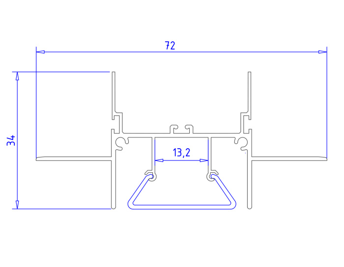 Алюминиевый профиль для натяжного потолка 72.2*34 для светодиодной ленты до 13.2мм Ambrella light GP4000AL
