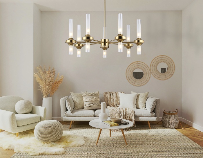 Люстра со стеклянными плафонами на штанге Ambrella light LH55360