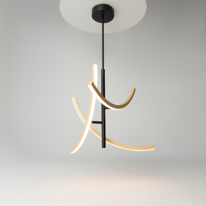 Люстра на штанге Maytoni Wabi MOD428PL-L27BK