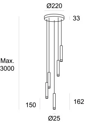 Подвесной светильник Leds C4 CANDLE III