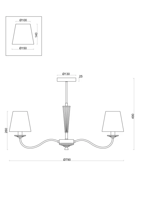 Люстра на штанге Freya Osborn FR2027PL-07BS