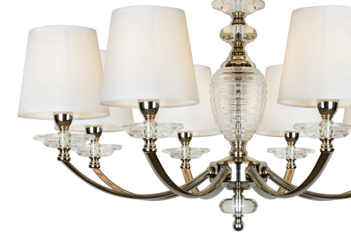 Подвесная люстра iLamp Hilarious P9397-8 Никель+белый