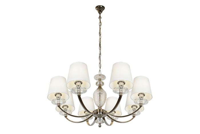 Подвесная люстра iLamp Hilarious P9397-8 Никель+белый