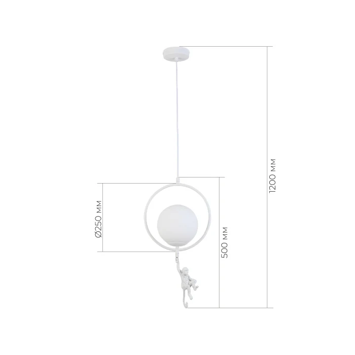 SLE115113-01 Светильник подвесной Белый/Белый E27 1*60W