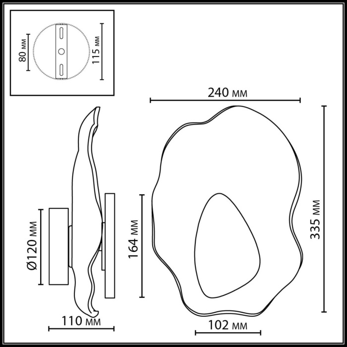 Настенный светильник Odeon Light Coralla 5460/12WLA