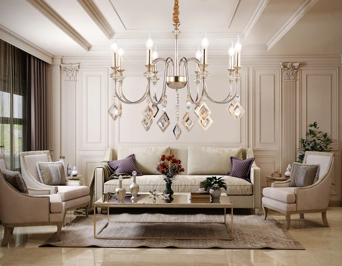 Подвесная люстра с хрусталем Ambrella light TR4957