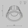 Встраиваемый светильник Maytoni Technical Alfa LED DL043-01-15W3K-RD-WB