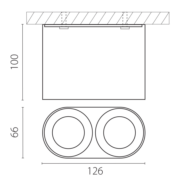 Корпус термостойкий PVC накладной д/крепления LED источника света Rullo 213467