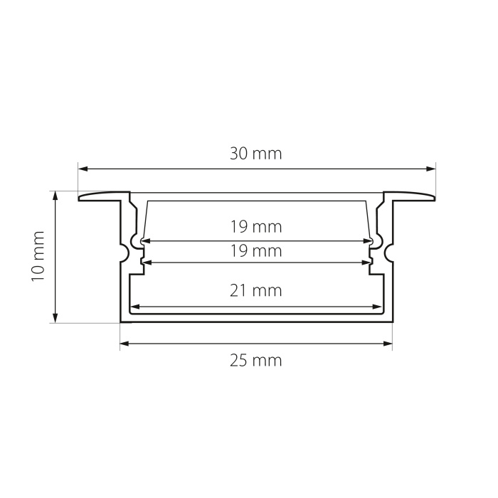 Профиль с прямоугольным рассеивателем Profiled Lightstar 419210