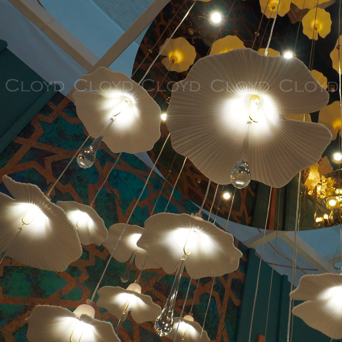 Люстра Cloyd SHANGRILA-A C33 / выс. 120 см - керамика - золото (арт.11334)