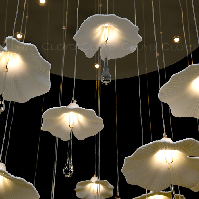 Люстра Cloyd SHANGRILA-A C33 / выс. 120 см - керамика - золото (арт.11334)