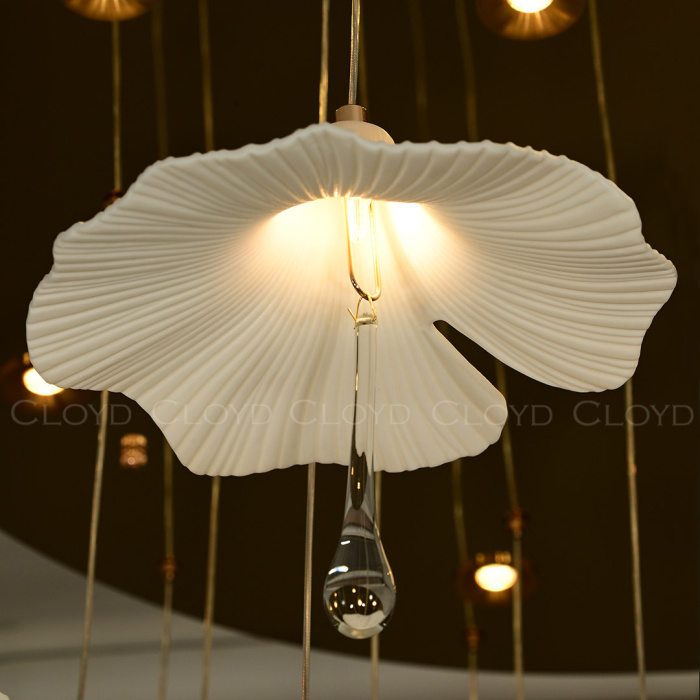 Люстра Cloyd SHANGRILA-A C33 / выс. 120 см - керамика - золото (арт.11334)