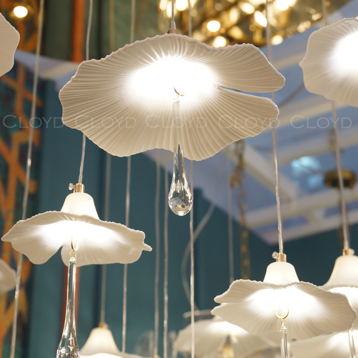 Люстра Cloyd SHANGRILA-A C33 / выс. 120 см - керамика - золото (арт.11334)