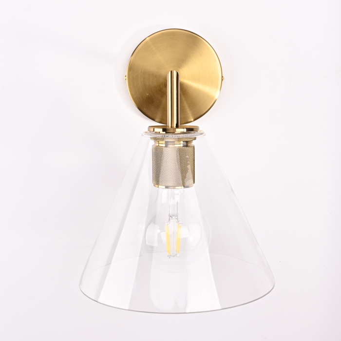 Бра RH Utilitaire Funnel Shade Single Sconce Brass ImperiumLoft
